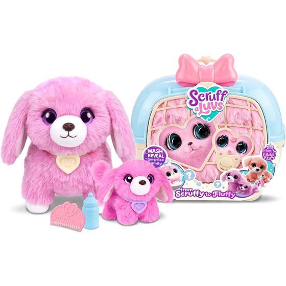 ScruffaLuvs Mom & Baby Scruffs Dachshund Family plush with carrier