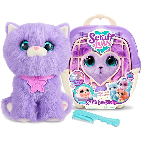 ScruffaLuvs Pet Scruffs Kitty plush with carrier